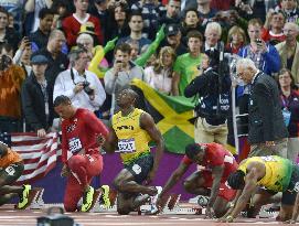 Jamaica's Bolt wins gold in men's 100 meters