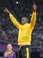 Jamaica's Bolt wins gold in men's 100 meters