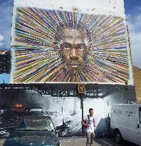 Bolt on London mural