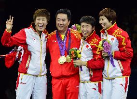 China wins Olympic women's table tennis