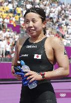 Kida finishes 13th in women's 10-km marathon swimming