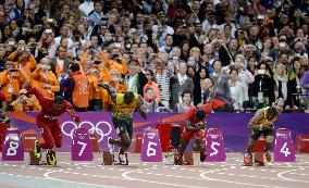 Jamaica's Bolt wins men's 100 meters