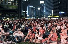 South Korean soccer supporters