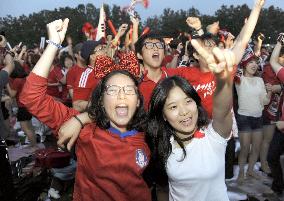 South Korean soccer supporters