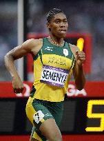 Semenya wins silver in women's 800 meters