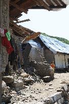 Devastation after floods in N. Korean village