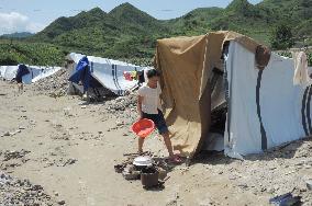 Devastation after floods in N. Korean village