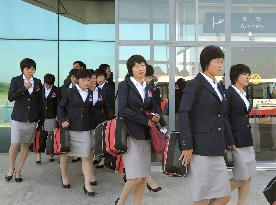 N. Korea women soccer team heads to Japan