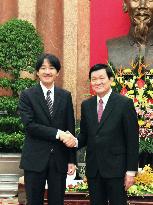 Prince Akishino, Vietnam Pres. Sang