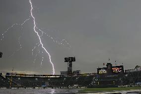 Lightning in western Japan