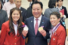 PM Noda meets Olympic athletes