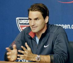 Federer at press conference