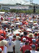 Protest in Okinawa against Osprey deployment