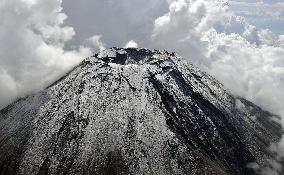 1st snowcap of season on Mt. Fuji