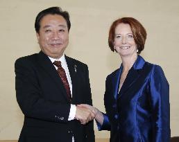 Noda, Gillard meet in N.Y.
