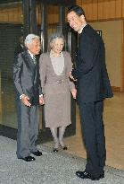 Japan emperor, empress greets