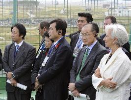 Global leaders visit Sendai disaster-hit areas
