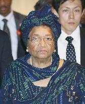 Liberian president in Japan