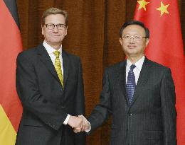 China, German foreign chiefs