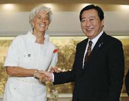 IMF chief Lagarde in Japan