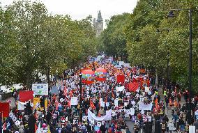 Anti-austerity protest in Britain
