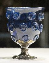 Ancient blue glass cup
