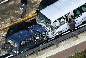 Traffic accident in Hokkaido