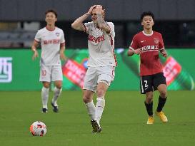 (SP)CHINA-MEIZHOU-FOOTBALL-CSL-CHENGDU VS MEIZHOU (CN)