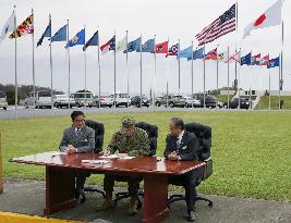 U.S. military, Okinawa accord on tsunami