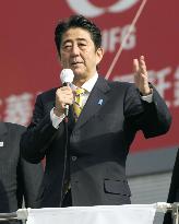 Abe in stump speech