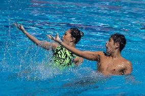 (SP)HUNGARY-BUDAPEST-FINA WORLD CHAMPIONSHIPS-ARTISTIC SWIMMING-MIXED DUET TECHNICAL FINAL