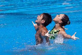 (SP)HUNGARY-BUDAPEST-FINA WORLD CHAMPIONSHIPS-ARTISTIC SWIMMING-MIXED DUET TECHNICAL FINAL