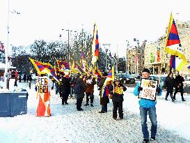 Tibetans rally in Sweden