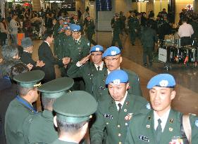 Japanese peacekeepers return from Golan Heights