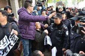 Protest over press freedom in China