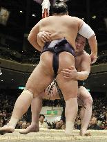 Opening day of New Year sumo