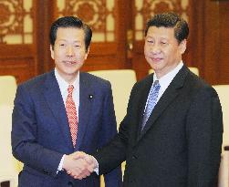 Japan party chief meets China leader Xi