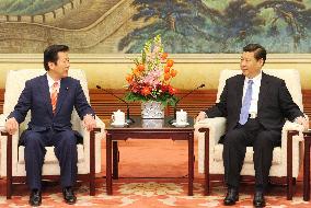 Japan party chief meets China leader Xi