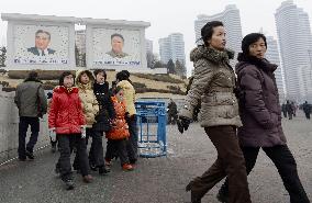 Citizens in Pyongyang