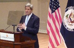 Kerry makes address