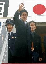 Abe leaves U.S.