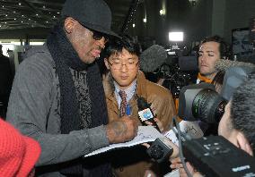 Ex-NBA star leaves N. Korea