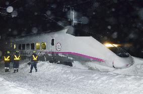 Shinkansen train derails