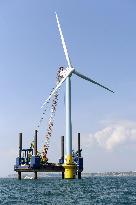 Offshore wind turbine starts work