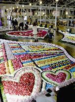 Petal carpets at Osaka Station