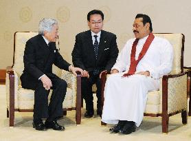 Japan emperor meets Sri Lankan president
