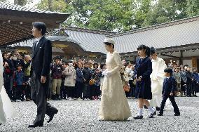 Prince Hisahito visits Ise Shrine