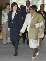 PM Abe's wife meets with Namibian first lady