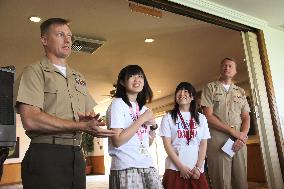 Japan disaster-hit students in U.S.