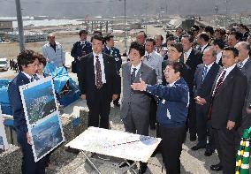 Abe in disaster-hit Iwate
